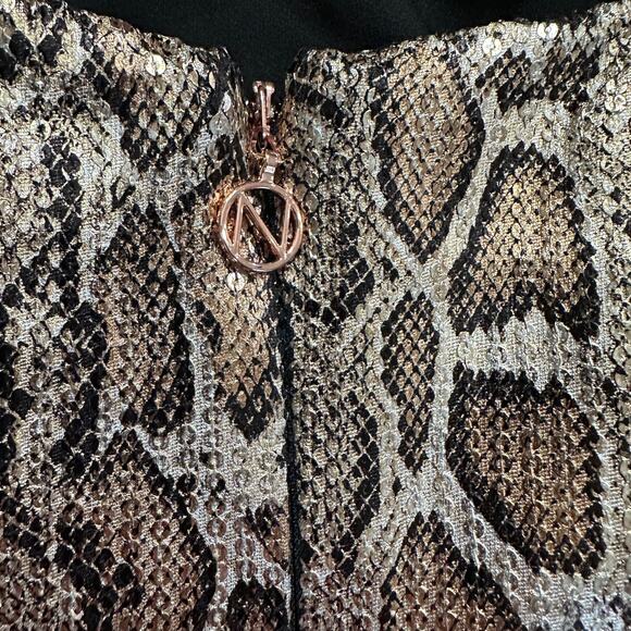 Revolve Nookie Blind Date Midi Dress in Bronze, Strapless Ruched, Size Large - Picture 11 of 12